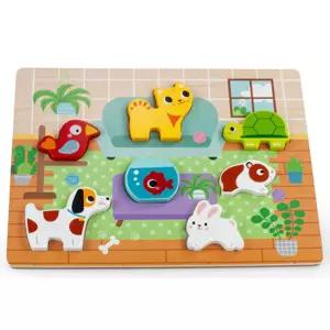 하이판다 애완동물 원목 퍼즐 블록 아기 유아 장난감