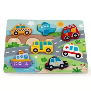 하이판다 교통 원목 퍼즐 블록 아기 유아 장난감