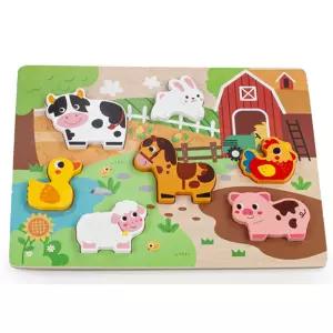 하이판다 가축 원목 퍼즐 블록 아기 유아 장난감