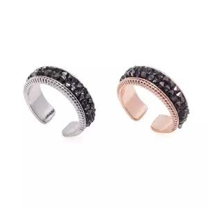 R094 블랙 오스트리아 크리스탈 프리사이즈 반지