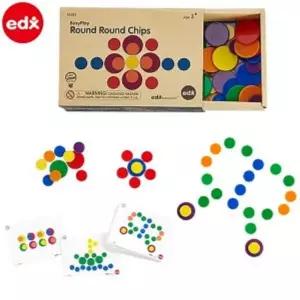 수학 숫자 원형 라운드칩 수세기 분류 패턴 카드놀이