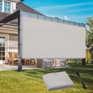 프라이버시 펜스 스크린 퍼골라 그늘막 커버 3X16.5피트 98 UV 블록 패브릭 캐노피 50PCS 나일론 케이블