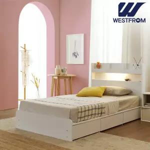 [웨스트프롬] 라벤더) LED  수납침대(SS) / 프레임만