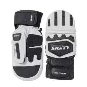 루디스 국가대표 LUPDUG08 화이트 알파인 스키 보드 레이싱 벙어리 방한 가죽 장갑