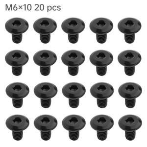 20pcs M6x10mm 25mm 플랫 헤드 육각형 나사 카운터 싱크 볼트 검정색 마감 304 스테인레스 스틸 알렌 렌치