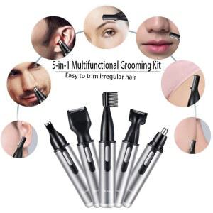 충전식 올인원 코 털 트리머, 남성 및 여성용 수염 그루밍 세트, 전기 얼굴 가장자리 눈썹 귀 면도기