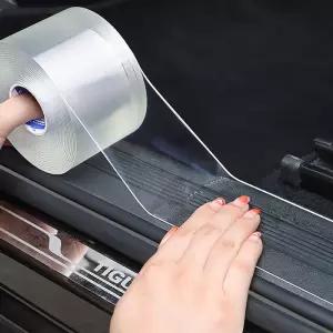 투명 자동차 문짝 보호대 스티커 스크래치 방지 테이프 트렁크 실 스커프 필름 가장자리