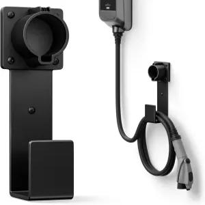 EV 충전기 홀더-J1772 커넥터 노즐 홀스터 도크 및 J-훅 조합 케이블 벽걸이 전기 자동차