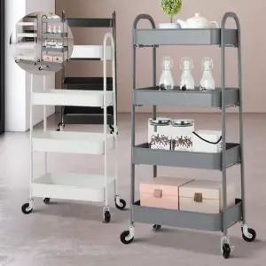 로크 4단 철제트롤리 이동식카트 업소용주방 미용무빙