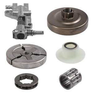 4500 클러치 스프로킷 림 드럼 오일 펌프 웜 기어 베어링 키트 체인톱 45Cc