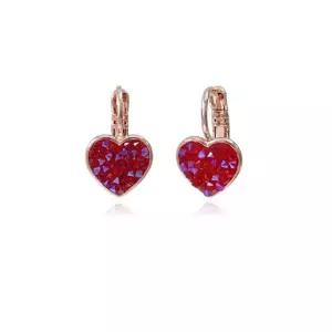 E342 레드 오스트리아 크리스탈 귀걸이(로즈골드)