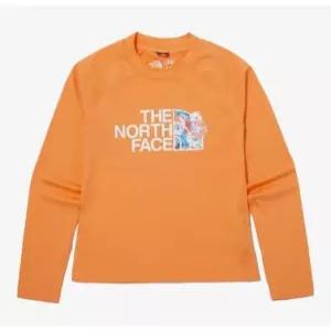 [노스페이스]M 노스페이스키즈맨투맨 UQC NT7TP21T 걸 앰피비어스 롱슬리브 선 티