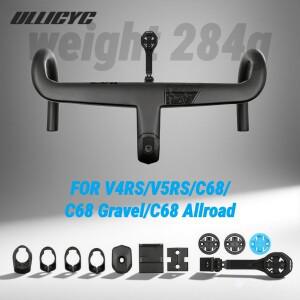 ULLICYC CC.01 통합 카본 핸들바 풀 인터널 케이블 라우팅 로드 자전거 콕핏 370mm-430mm V4RS C68용