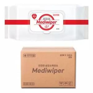 메디와이퍼 소독티슈 (80매 의약외품) 24개 손제 티슈제 핸드제 세정제 휴대용 티슈 크리너 클리너