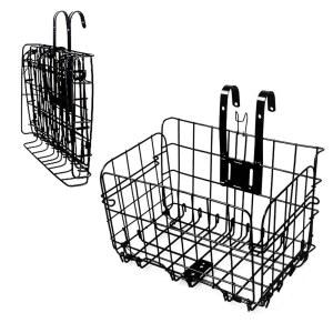 하밀레이 접이식 자전거 바구니 손잡이가 있는 리프트오프 전면 바구니 쉬운 설치 후면 카고 랙 - 산악 액세서리용 방청 가방