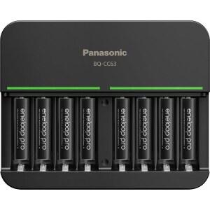 에네루프 파나소닉 K-KJ63K3A8BA 어드밴스드 프로 8포지션 충전식 배터리 6시간 급속 충전기 8개 LED 충전 표시등 포함 AAA 포함