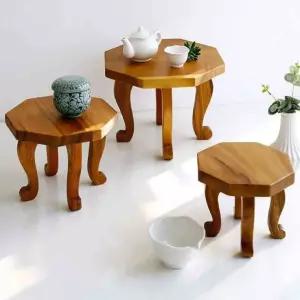 대형 레인트리 호족반 33cm원목 개다리 찻상 반상기 다과상 소반 전통 차상