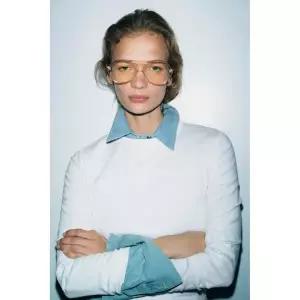 [국내배송] 자라 ZARA INTERLOCK 롱 슬리브 티셔츠 - 화이트 923172