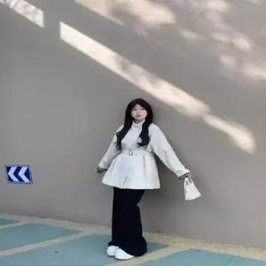 하프 빈티지 코트 체크 슬림핏 트렌치코트 원 케이프 봄코트 여자하프코트 ible1