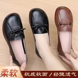 여자 빈티지 소프트 구두 리얼 단화 단 슈즈 화 사계절 폼 가죽 봄가을 방지 미끄럼 플랫 admr3
