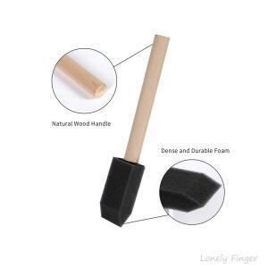 10/20 Pcs 폼 페인트 브러쉬 바니시 용 스펀지 페인팅 얼룩 나무 손잡이가