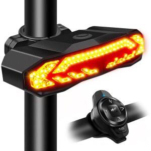 나인리프 자전거 방향 지시등 전기 지시등 키트 앞뒤 자동 켜기/끄기 벨 브레이크등 리모컨 후미등 USB 충전식 IP65 방수 기능