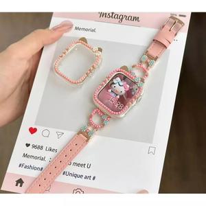 심플 빈티지 3컬러 키티 애플워치 스트랩 케이스