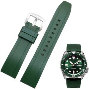 NIXIAMY 고무 시계 밴드 퀵 릴리스 소프트 불소 19MM 20MM 21MM 22MM FKM 스트랩 남성용 범용 교체용