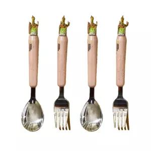 릴팡 유아 스푼 포크 세트 스텐 프테라노돈 X 2개 BNS