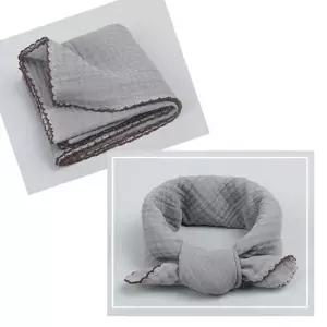 거즈사각스카프 차콜 쁘띠스카프 머플러 순면 손수건 여성스카프 유아동스카프