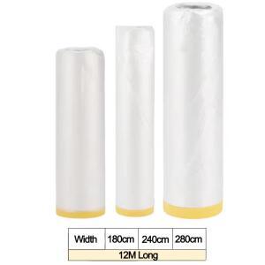 일회용 절단 가능한 먼지 필름 자가접착 방진 가구 보호용 자동차 페인트 마스킹 테이프-12m 길이