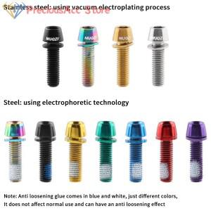 6개입 산악 자전거 핸들 나사 M5x17mm 스템 볼트 도로 핸들바용 티타늄 도금 컬러