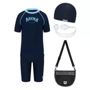 [백화점 정품] 26년 SALE 아레나 남아동 조이리브 4부 래쉬가드 키트 A6BB1KB02NVY