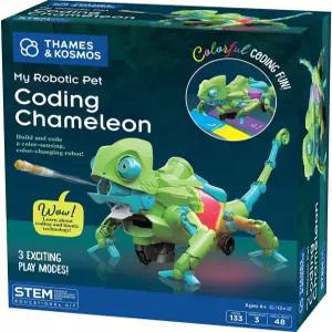 템즈 코스모스 내 로봇 애완동물 카멜레온 STEM 빌딩 및 실험 키트 8세 이상 남녀를 위한 색상 감지 코딩
