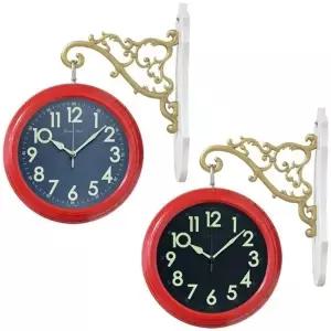 무소음 양면 메탈 벽시계 야광 기능 한국산 디자인 모던 실내 인테리어