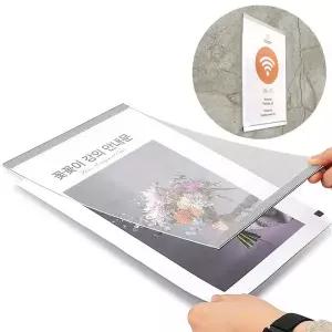 부착용꽂이 A4 자석프레임 은색 아크릴 자석액자 게시물 광고