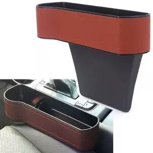 공간수납 차량 사이드 포켓 브라운 운전석 틈새 수납함 정리함