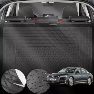 아우디 A8 3.0TDI (CGX) 차량용 PVC 트렁크 매트 방수 방오 미끄럼 방지 블랙 1개