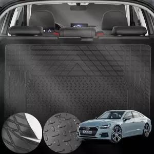 아우디 A7 40 TDI (CZV) 차량용 PVC 트렁크 매트 방수 방오 미끄럼 방지 블랙 1개