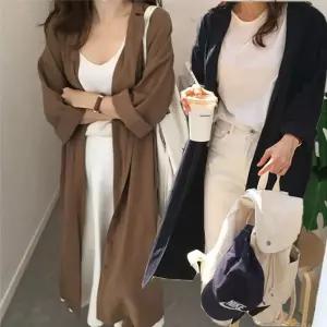 롱 셔츠 가디건 자켓 로브 스타일 간절기 아우터 이너