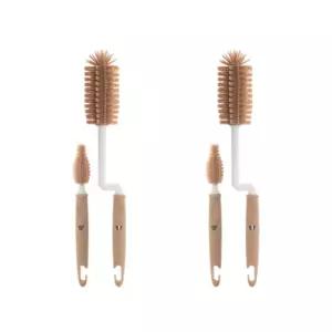 리에또 회전형 젖병 젖꼭지 세척솔 세트 브라운 X2 BNS