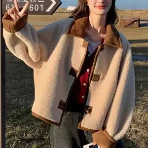 여성 양털 하프코트 양면 점퍼 겨울 아우터 데일리 패션아 트렌디 모던 신상 심플아 가을 데일리룩 심플 니