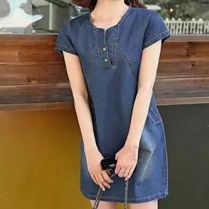데님 청치마 원피스 미니 여성 A라인 빈티지