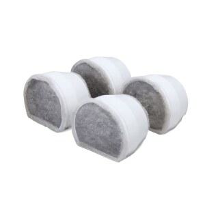 펫세이프 드링크웰 아발론 & 파고다 분수 활성탄 필터 - 더 나은 수분 공급 선택 오래 지속되는 순도 무취 음료 범용 교체 4팩