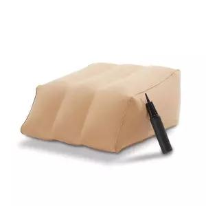 에어 발 받침대 다리쿠션 휴대용 +펌프카시트판 에어풋 차량용받침 캠핑 용판 받침 여행 기내용 용에어 펌