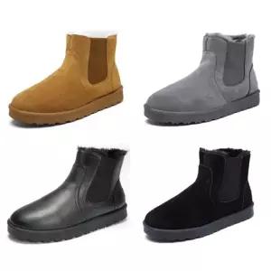남성화 첼시 안감털 발목부츠 따뜻한 캐주얼 방한슈즈 남성워커 남성구두 단화 통굽워커