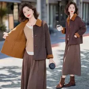 마킷5 모직 코트 숄카라 여성코트 따스한 가을룩 리버시블 JEN3