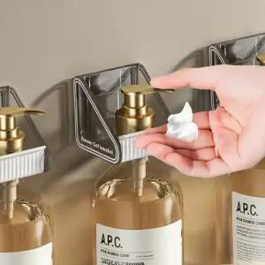 욕실 샴푸 용기 펌프 받침대 벽걸이 거치대 디스펜서 홀더