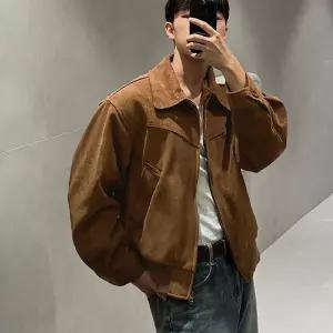 남자 레트로 빈티지 스타일 단정한 패션 캐주얼 아우터 블루종 자켓데님 진청 교복아 봄점퍼 자켓 셔츠형