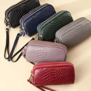대용량 클러치백 소가죽 핸드 롱 파우치 케이스 지갑돈지갑 지폐 미니백 소형치 가죽손 손지갑 수납 핸드백